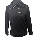 Lauren Jeans Co. by Ralph Lauren Black Toggle Button Hoodie M 100% Cotton Size M Photo 0