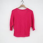 Splendid  V Neck Dolman Sleeve Top Raspberry Pink Cotton Size Small Photo 4