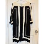 Roz & Ali  Sweater Dress Geometric Print Career Casual Black White Size M‎ Photo 1