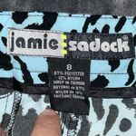 Jamie Sadock Golf Skirt 8 Blue Black Animal Print Pockets Zipper Stretch Photo 3