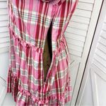 J.Crew  Factory Plaid Ruffle Trim Tiered Shift Dress‎ Pink 6 Photo 6