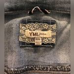 Ymi Women’s Distressed Jean Vest Sleeveless Cropped Size M Photo 2