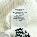 Joie  Alpine Pattern Striped Cable Knit Pullover Sweater Cream Black Size Medium Photo 6