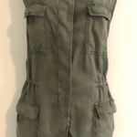 Buffalo David Bitton Like new  adjustable waist army green vest. Sz L. Photo 0