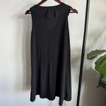 Calvin Klein Black Ruffle Draw String Waist Front Zipper Top Size M Photo 6