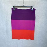 BCBGMAXAZRIA Women's M Colorblock Bandage Knee Length Skirt Multicolor Photo 3