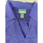 LL Bean Dress Dk Blue With Tie Waist‎ Size L Pockets Tie Waist Collar Size L Photo 1