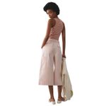 Maeve Anthropologie  Wide Leg Utility Culottes Light Pink Size L Photo 1
