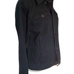 JAG women's M black collared long sleeve button down denim jean jacket pockets Size M Photo 1