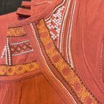 Medium woman’s dress. Coral color. Embroidered. Used good condition. Sleeveless Pink Photo 1