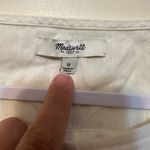 Madewell Eyelet Overlay Open Back Dress Size 0 Linen Blend Pockets Classic Clean Photo 1