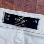 Hollister  Women's Cream Distressed Jean Shorts Photo 5