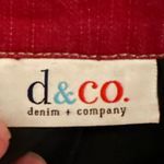 D & Co Red Denim Floral Print 3 Button Jacket. 2 Small Front Pockets Sz 3X. Photo 10