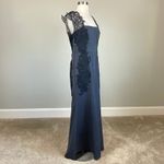 JS Collections  Lace and Crepe Sleeveless A-Line Evening Gown Blue Size 12 Dress Photo 2