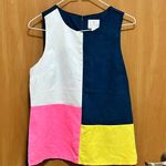 Julie Brown Retro Style Color-block Faux Suede Tank Top Photo 0