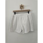 Aritzia TNA Sweatfleece Cozy Fleece Boyfriend Fit Sweat Short Med White (stain) Photo 4