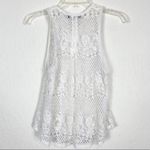 David Lerner  White Floral Lace Sheer Tank Blouse Photo 2