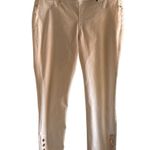 Thalia Sodi Size Lrg Stright Leg Gold Buttons Pockets Cotton Spandex Pants White Photo 0