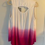 a.n.a  White and Pink Sleeveless Button Up Shirt Photo 1