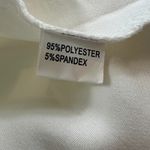 White Sheath Dress Cap Sleeve Back Zipper Pockets Size M Classic Knee Lenght Size M Photo 5