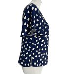 Julie Brown NYC Size 4 Top Blouse Polka Dots Short Sleeve Office Work Attire Photo 2