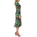 La DoubleJ Tinder Multicolor Floral Print Long Sleeve Midi Dress Size Black Size XS Photo 1