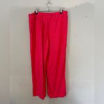 Gap  Mid Rise Linen-Blend Pull-On Wide-Leg Pants Medium Raspberry Pink Photo 3