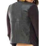 Nordstrom Sky Carradine Jacket Espresso Genuine Leather Brown Cropped Back Cardigan Wrap Photo 1