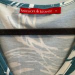 Krimson Klover Teal and White Sleeveless Dress with Yellow Accents Size M Blue Size M Photo 3