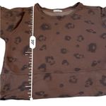 Splendid Corinna Leopard Print Sweatshirt Women’s Size Small Brown Long Sleeve Photo 7