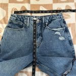 Good American  90's Duster Straight Leg Blue‎ Jeans High Rise Distressed 6/28 Photo 6