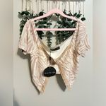 White Fox Boutique White Fox NWT Object Of My Affection Crop Nude Zebra Photo 2