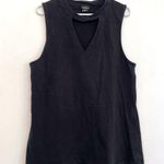 Torrid  3 Plus Size Foxy Cutout Tank Solid Black High Neck Choker Cotton Blend 3X Photo 1