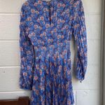 A.L.C. NWT  Behati Dress Pleated Long Sleeve Cocktail Asymmetric Blue/Red Multi 6 Photo 6