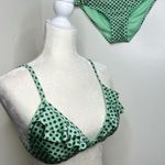 California Sunshine  Mint 2 Piece Bikini Polka Dots Size Large Ruffles Photo 1