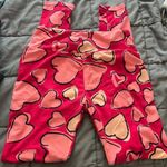 LuLaRoe  Soft Buttery Leggings Pink Hearts Valentines One Size EUC #0689 Photo 1
