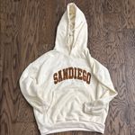 Cream Hoodie with San Diego Print Brown Photo 0