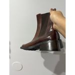 Joan & David  Brown Leather Boots Booties Sz 40 Made In Italy Square Toe Y2K Photo 1