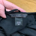 Victoria's Secret Black Lace Trim Cami Slip Dress Nightgown Size Small Satin Photo 4