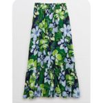 Aerie  Green tropical maxi skirt SMALL NEW Photo 1