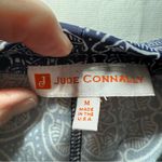 Jude Connally Womens M Wide Leg Pants Navy Blue Geometric Stretch Golf Casual Size M Photo 5