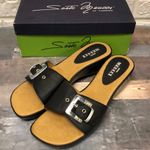 Sesto Meucci  black Sachi maxi calf size 11 sandals bubble bottoms made‎ in Italy Photo 0