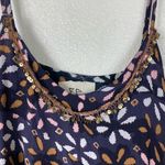 Free People Navy Floral Print Asymmetric Layered Mini Dress Photo 3