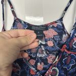 Lucky Brand  Women’s Tank Top Size Small Floral Print Front Opening Photo 2
