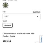 Laredo Knee High Tooled Western Cowgirl Cowboy Boots Photo 14