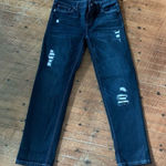 White House | Black Market distressed straight crop 2 dark wash jeans Photo 0