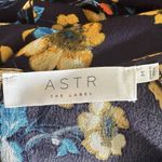 ASTR The Label Tie Front Long Sleeve Dress Navy Floral Size Medium Blue Photo 8