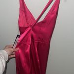 Dillard's Pink Satin Semi-Formal Dress Photo 3