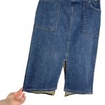 Who What Wear  Front Slit Knee-Length Denim Stretch Skirt Photo 5