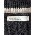 Oak + Fort Black Cable Knit Sweater Vest Women's Size M V Photo 1